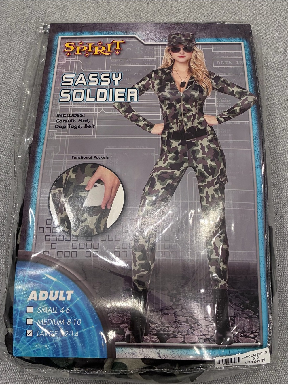 Spirit Sassy Soldier Camo Jumpsuit - Green Camo